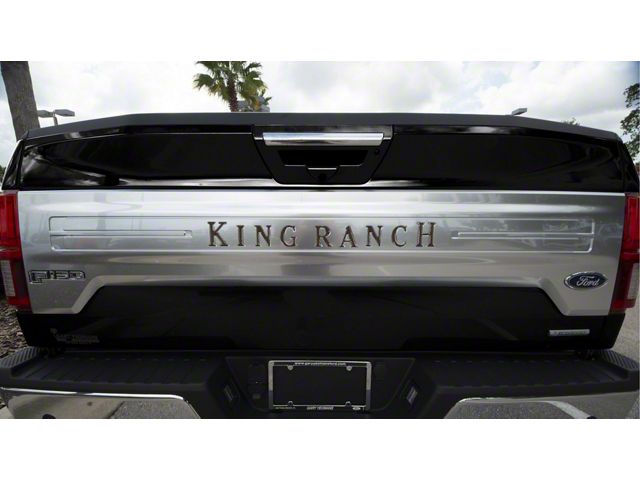 Tailgate Insert Letters; Stone Gray (18-20 F-150 King Ranch)
