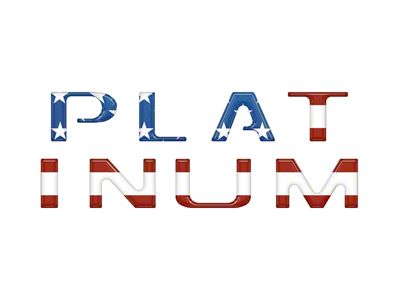 Tailgate Letter Inserts; American Flag (21-25 F-150 Platinum)
