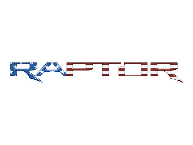 Tailgate Letter Inserts; American Flag (17-20 F-150 Raptor w/o Tailgate Applique)