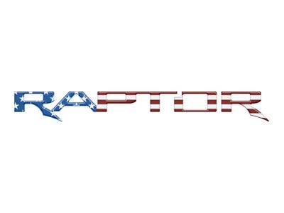 Tailgate Letter Inserts; American Flag (21-24 F-150 Raptor w/o Tailgate Applique)