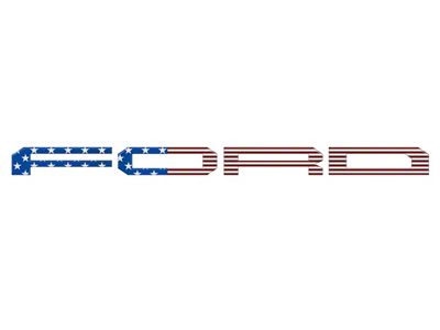 Tailgate Letter Inserts; American Flag (24-25 F-150 Raptor w/ Tailgate Applique)