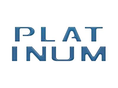 Tailgate Letter Inserts; Atlas Blue (21-25 F-150 Platinum)