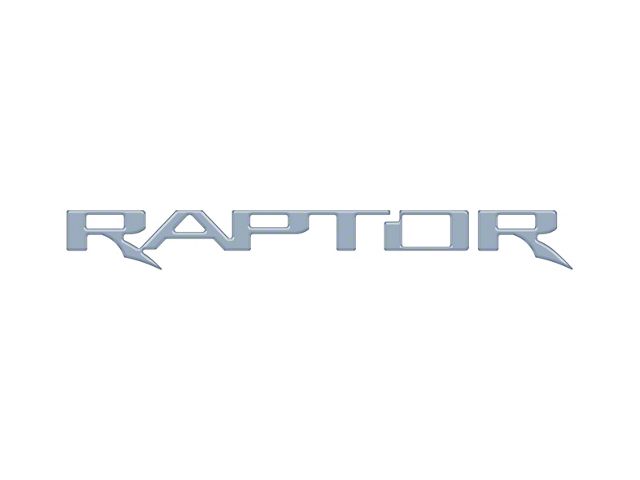 Tailgate Letter Inserts; Azure Gray (17-24 F-150 Raptor w/ Tailgate Applique)