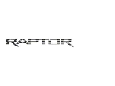 Tailgate Letter Inserts; Black and Metallic Silver American Flag (17-25 F-150 Raptor w/ Tailgate Applique)