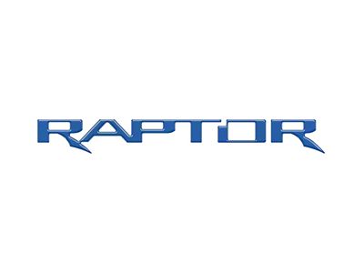 Tailgate Letter Inserts; Blue Lightning (17-25 F-150 Raptor w/ Tailgate Applique)