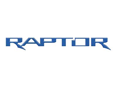 Tailgate Letter Inserts; Blue Lightning (17-20 F-150 Raptor w/o Tailgate Applique)