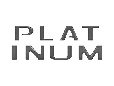 Tailgate Letter Inserts; Carbonized Gray (21-25 F-150 Platinum)