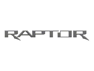 Tailgate Letter Inserts; Carbonized Gray (17-20 F-150 Raptor w/o Tailgate Applique)