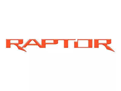 Tailgate Letter Inserts; Code Orange (17-20 F-150 Raptor w/o Tailgate Applique)