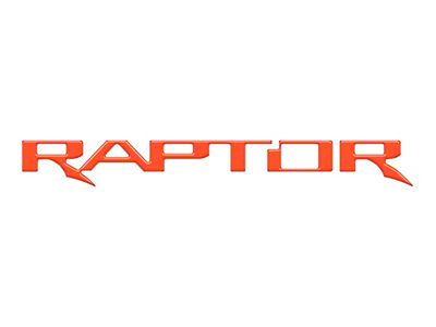 Tailgate Letter Inserts; Code Orange (21-25 F-150 Raptor w/o Tailgate Applique)