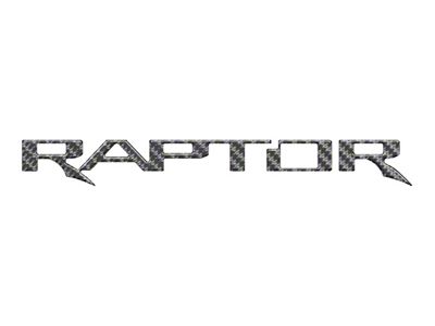 Tailgate Letter Inserts; Domed Carbon Fiber (21-25 F-150 Raptor w/o Tailgate Applique)