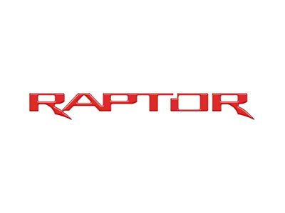 Tailgate Letter Inserts; Gloss Red (17-25 F-150 Raptor w/ Tailgate Applique)