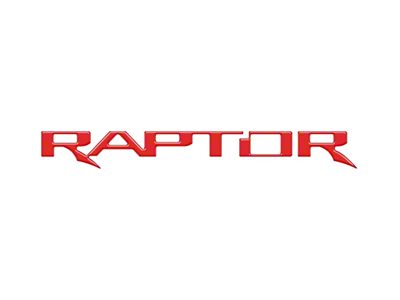 Tailgate Letter Inserts; Gloss Red (17-24 F-150 Raptor w/ Tailgate Applique)