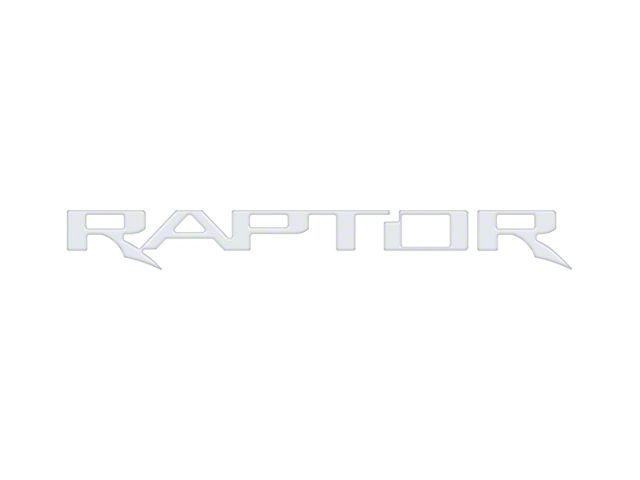 Tailgate Letter Inserts; Gloss White (17-24 F-150 Raptor w/ Tailgate Applique)
