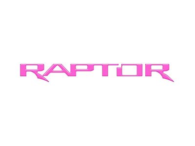 Tailgate Letter Inserts; Hot Pink (17-24 F-150 Raptor w/ Tailgate Applique)