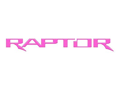 Tailgate Letter Inserts; Hot Pink (21-25 F-150 Raptor w/o Tailgate Applique)