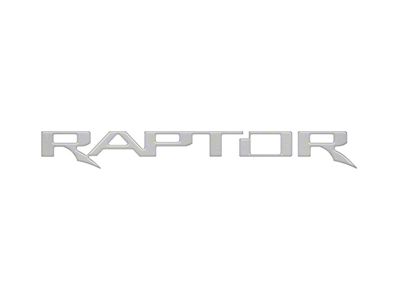 Tailgate Letter Inserts; Iconic Silver (17-25 F-150 Raptor w/ Tailgate Applique)