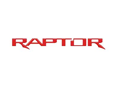 Tailgate Letter Inserts; Matte Red (17-25 F-150 Raptor w/ Tailgate Applique)