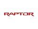 Tailgate Letter Inserts; Matte Red (17-24 F-150 Raptor w/ Tailgate Applique)