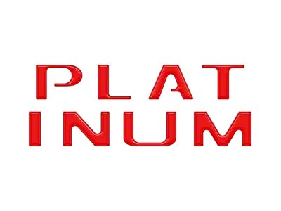 Tailgate Letter Inserts; Race Red (21-25 F-150 Platinum)