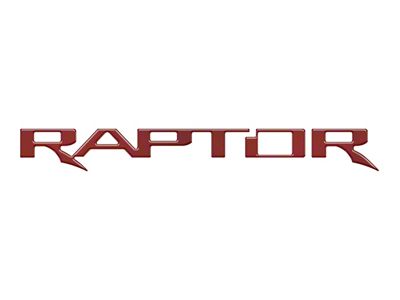 Tailgate Letter Inserts; Rapid Red (17-20 F-150 Raptor w/o Tailgate Applique)