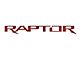 Tailgate Letter Inserts; Rapid Red (21-24 F-150 Raptor w/o Tailgate Applique)
