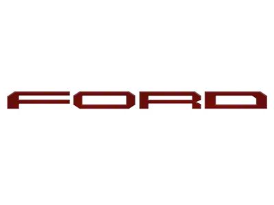 Tailgate Letter Inserts; Rapid Red (24-25 F-150 Raptor w/ Tailgate Applique)