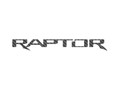 Tailgate Letter Inserts; Raw Carbon Fiber (17-25 F-150 Raptor w/ Tailgate Applique)