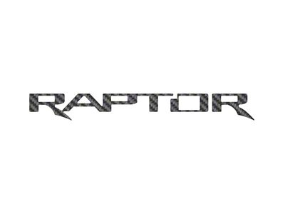 Tailgate Letter Inserts; Raw Carbon Fiber (17-24 F-150 Raptor w/ Tailgate Applique)