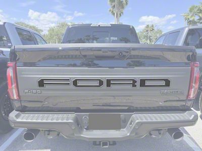 Tailgate Letter Inserts; Raw Carbon Fiber (24-25 F-150 Raptor w/ Tailgate Applique)