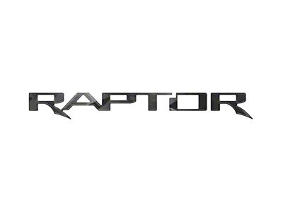 Tailgate Letter Inserts; Reflective Black Shadow (17-25 F-150 Raptor w/ Tailgate Applique)