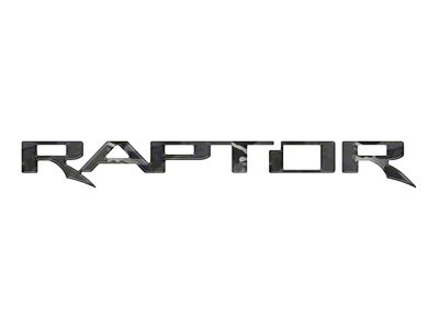 Tailgate Letter Inserts; Reflective Black Shadow (21-25 F-150 Raptor w/o Tailgate Applique)