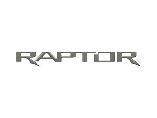 Tailgate Letter Inserts; Stone Gray (17-24 F-150 Raptor w/ Tailgate Applique)