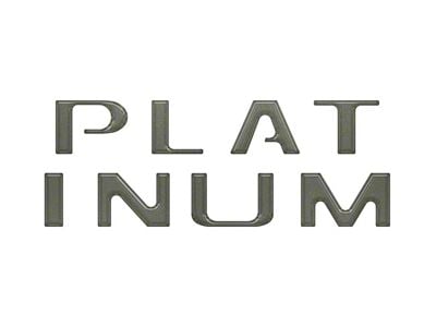 Tailgate Letter Inserts; Stone Gray (21-25 F-150 Platinum)