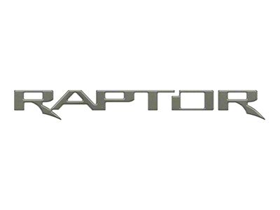 Tailgate Letter Inserts; Stone Gray (17-20 F-150 Raptor w/o Tailgate Applique)
