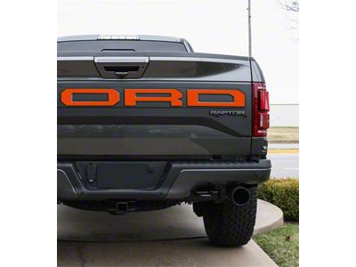 Tailgate Letter Overlays; Azure/Grabber Blue (17-20 F-150 Raptor w/ Tailgate Applique)