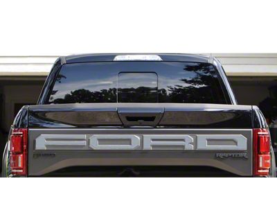 Tailgate Letter Overlays; Brushed Silver (17-18 F-150 Raptor w/ Tailgate Applique)