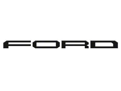 Tailgate Letter Overlays; Gloss Black (24-25 F-150 Raptor w/ Tailgate Applique)