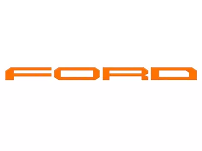 Tailgate Letter Overlays; Gloss Orange (24-25 F-150 Raptor w/ Tailgate Applique)