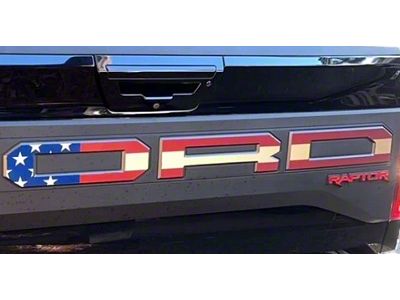 Tailgate Letter Overlays; Gloss White (17-20 F-150 Raptor w/ Tailgate Applique)