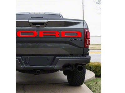 Tailgate Letter Overlays; Gloss Yellow (17-20 F-150 Raptor w/ Tailgate Applique)