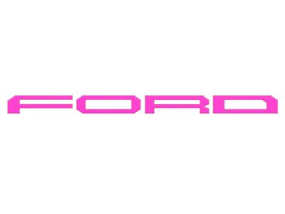 Tailgate Letter Overlays; Hot Pink (24-25 F-150 Raptor w/ Tailgate Applique)