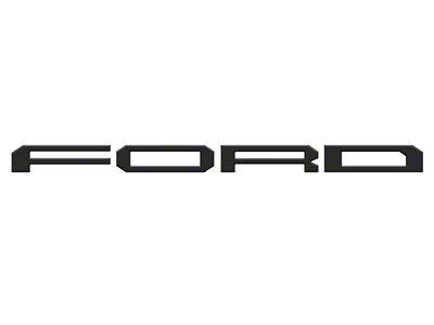 Tailgate Letter Overlays; Matte Black (24-25 F-150 Raptor w/ Tailgate Applique)