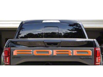 Tailgate Letter Overlays; Matte Orange (19-20 F-150 Raptor w/ Tailgate Applique)