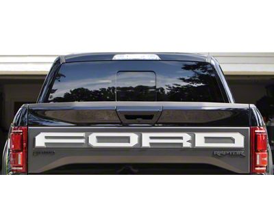 Tailgate Letter Overlays; Matte White (17-18 F-150 Raptor w/ Tailgate Applique)