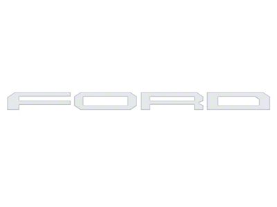 Tailgate Letter Overlays; Matte White (21-23 F-150 Raptor w/ Tailgate Applique)