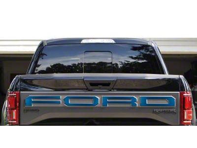 Tailgate Letter Overlays; Performance Blue (19-20 F-150 Raptor w/ Tailgate Applique)