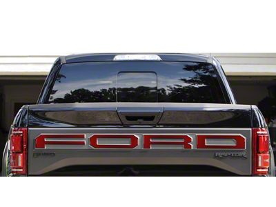 Tailgate Letter Overlays; Ruby Red (17-18 F-150 Raptor w/ Tailgate Applique)