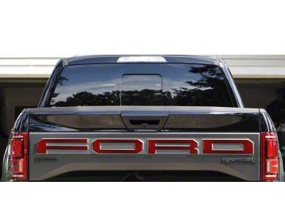 Tailgate Letter Overlays; Ruby Red (19-20 F-150 Raptor w/ Tailgate Applique)