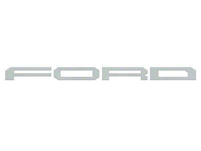 Tailgate Letter Overlays; Space White Metallic (24-25 F-150 Raptor w/ Tailgate Applique)